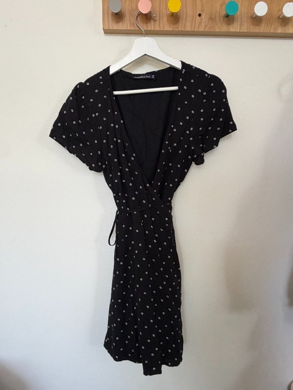 Polka dot cute wrap dress